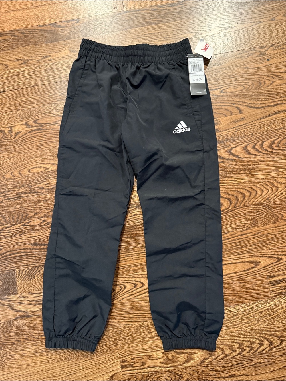 adidas Kids Black Jogger Pants with Logo